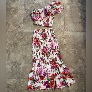 Abercrombie & Fitch Floral Skirt Set - Red, Pink, Green